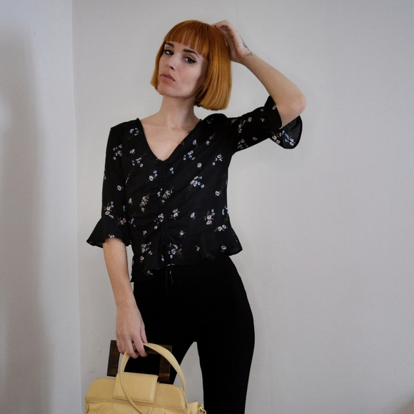 Blouse dynamite fleurie - Picture 4 of 4